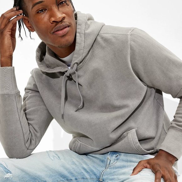 AE Super Soft Fleece Icon Hoodie Gray - Picture 4 of 5